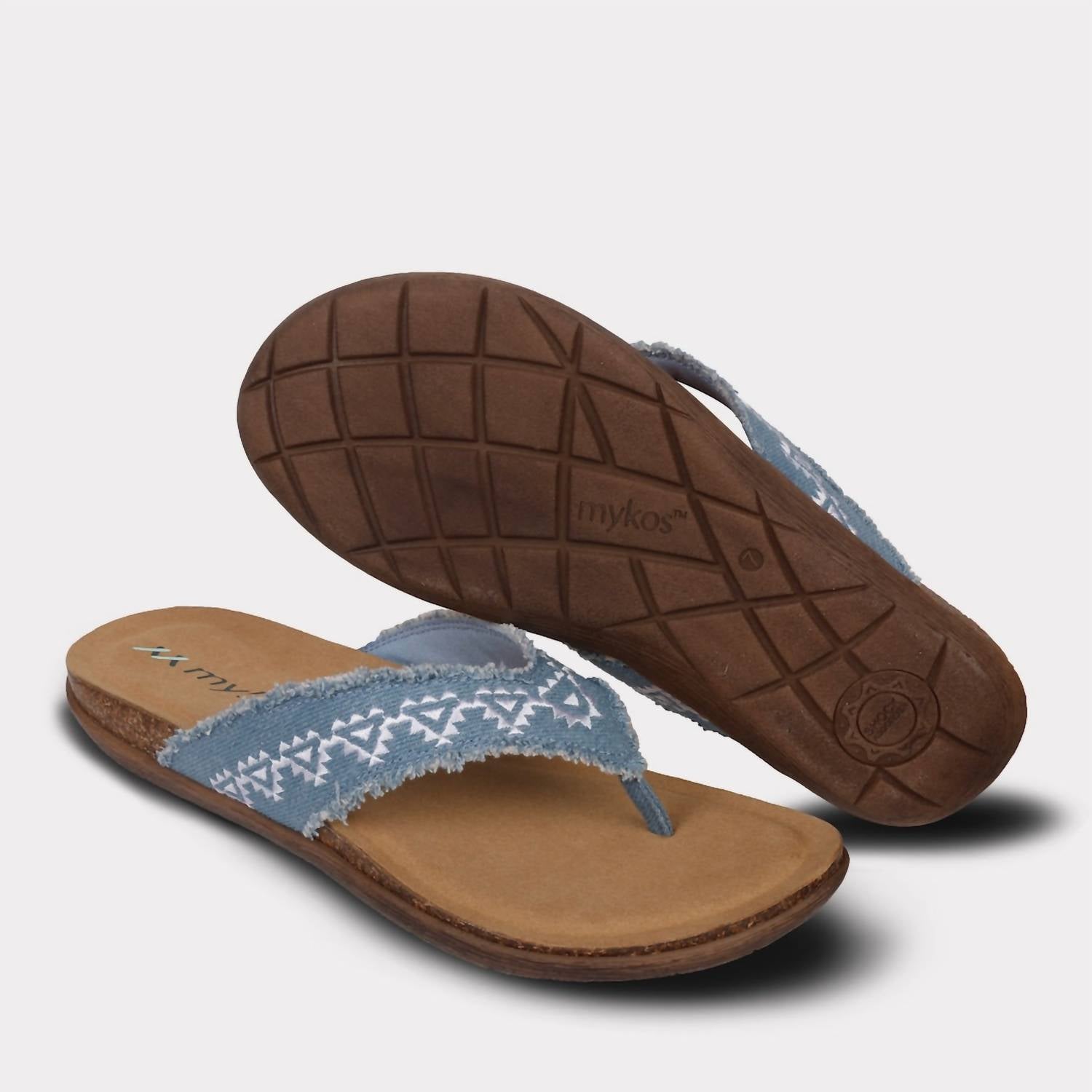 Mykos Women's Jovie Thong Sandal in denim blue - women's sandal - view 9