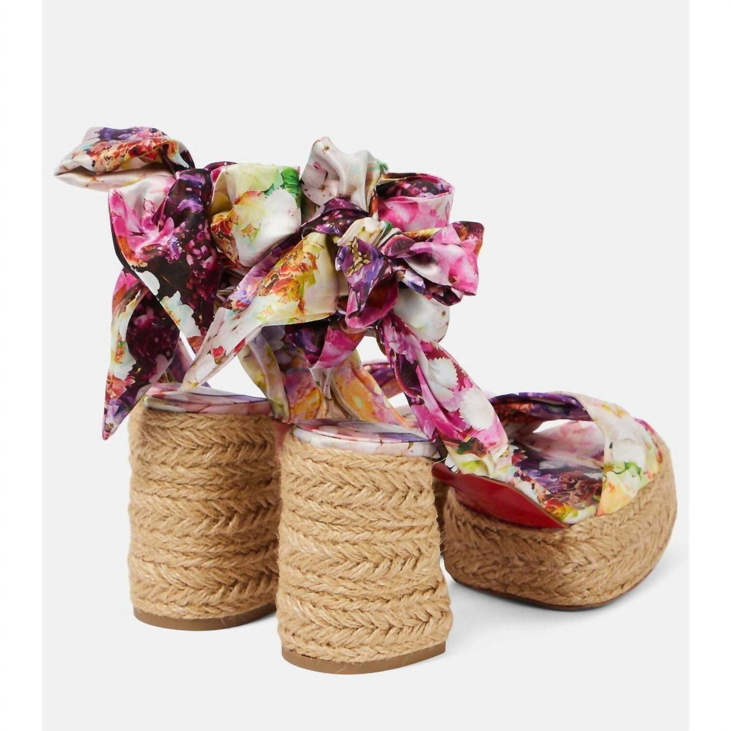 Christian Louboutin - Women's Mariza Du Desert Floral Satin Sandals