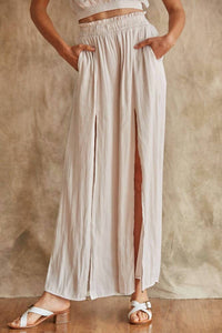 By Together - Jenna Satin High Waisted Trousers