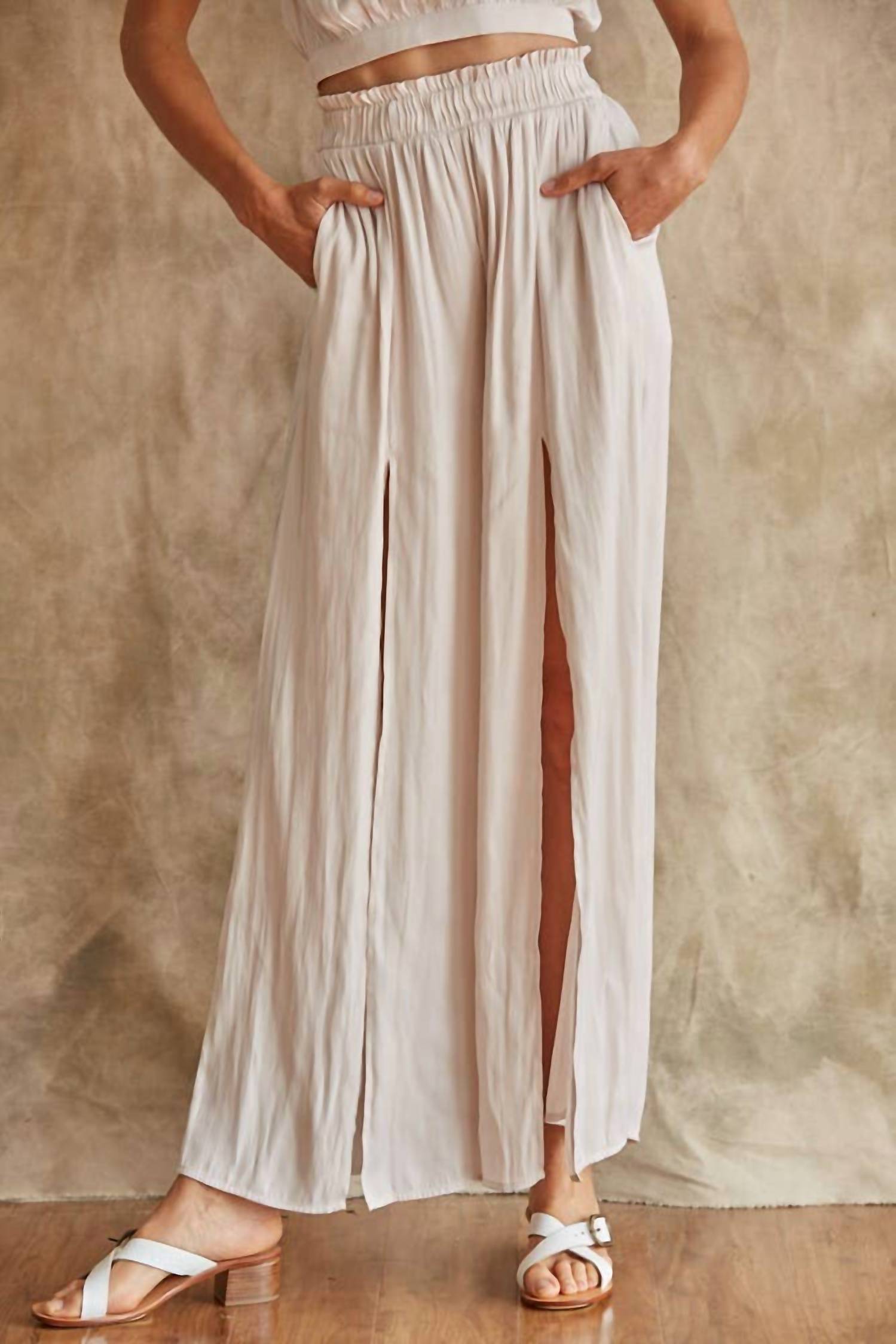 By Together - Jenna Satin High Waisted Trousers