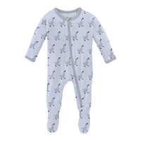 Kickee - Kids' Print Footie with 2 Way Zipper