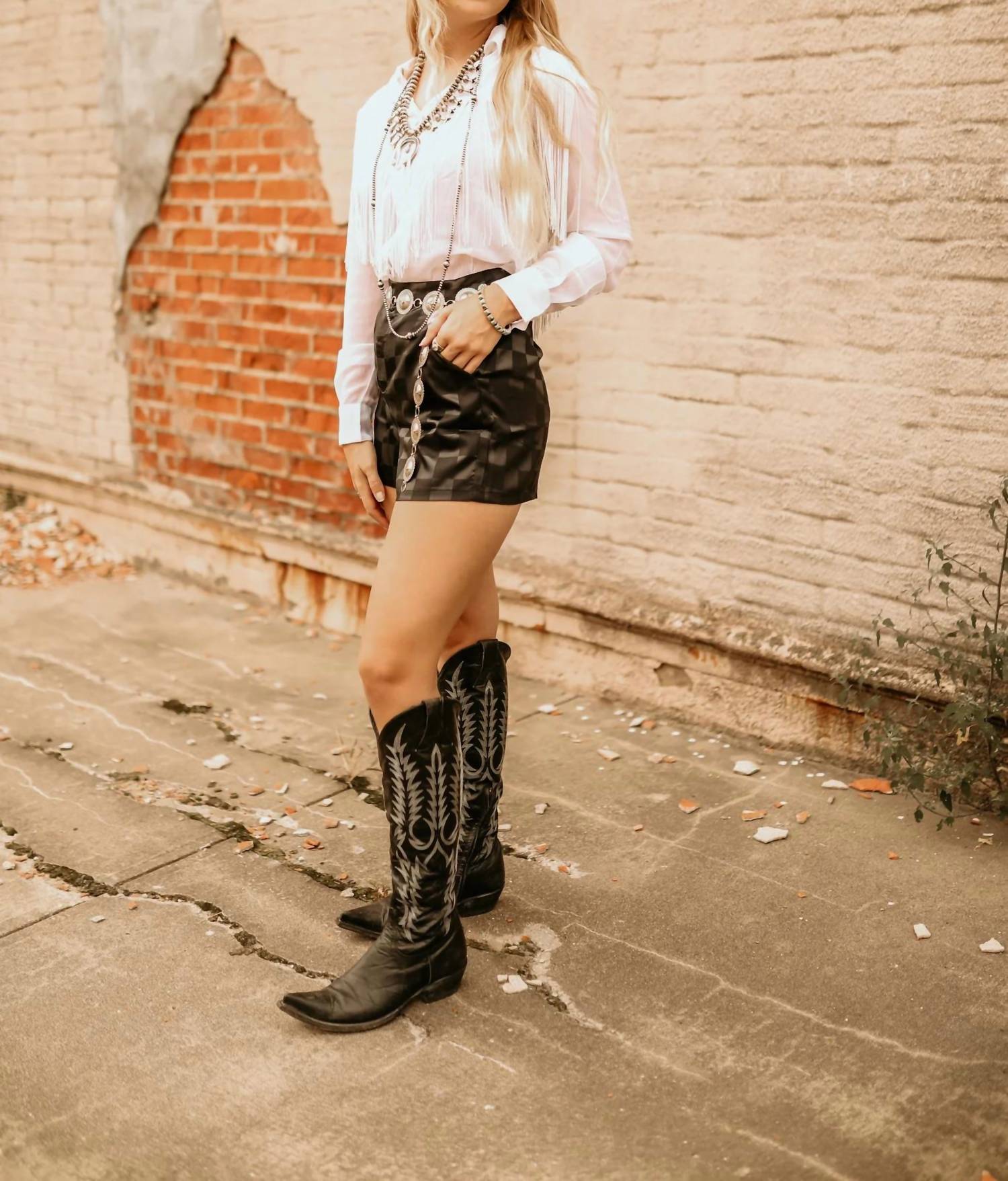 Rock & Roll Denim - Women's Sheer Fringe Button-up