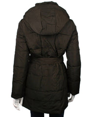 Latte Black - Single Breasted Down Puffer Coat Jacket