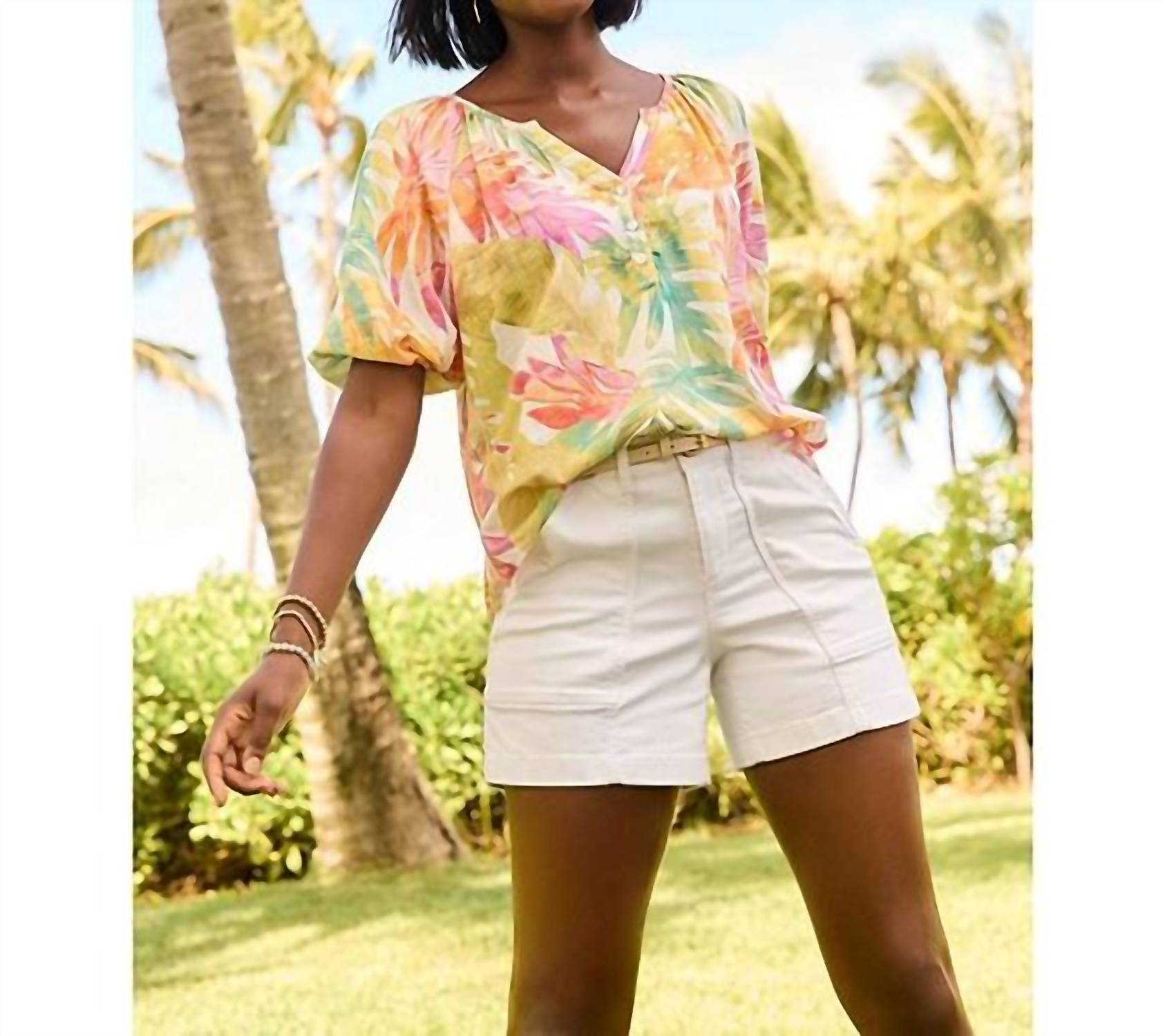 Tommy Bahama - Tropicana Isle Puff Sleeve Top
