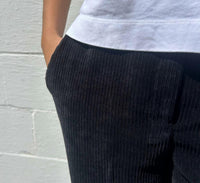 VIA MASINI Corduroy Pants in black - women's pants - alternate view