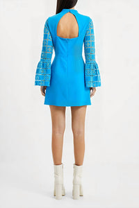 French Connection - Garnet Velvet Lace Mini Dress