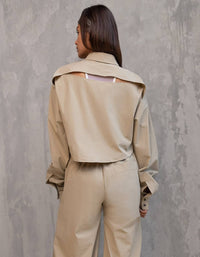 HEROINE SPORT Daja Lightweight Cropped Jacket in khaki - women's jacket - alternate view