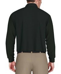 Pga Tour - Men's Long Sleeve Performance Feeder Stripe Polo Shirt