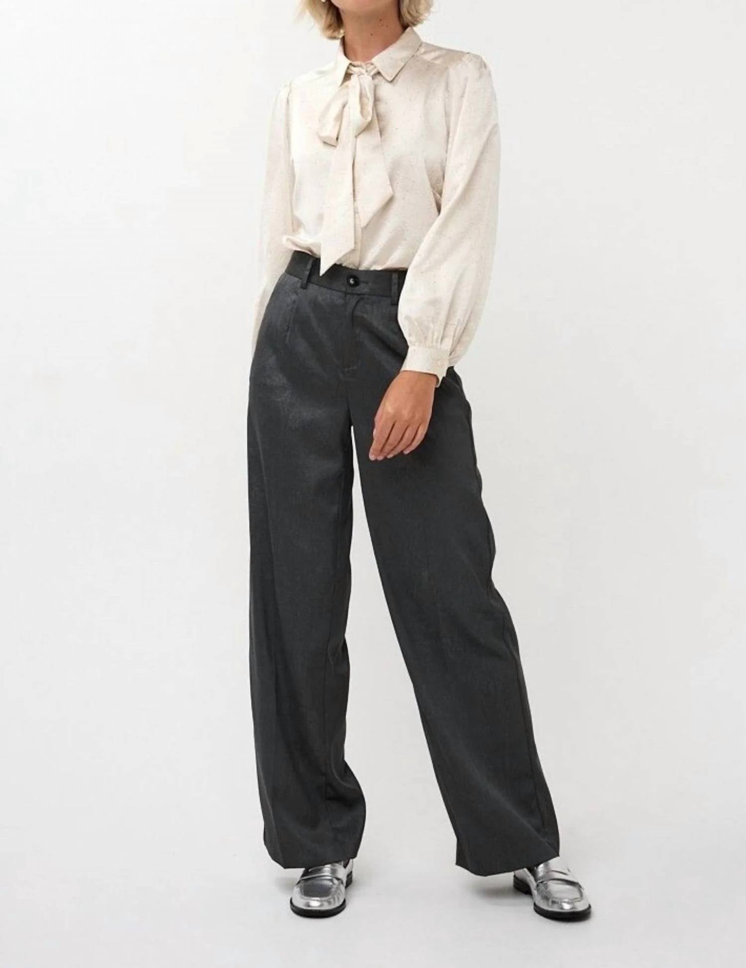 Esqualo - bow blouse with stones