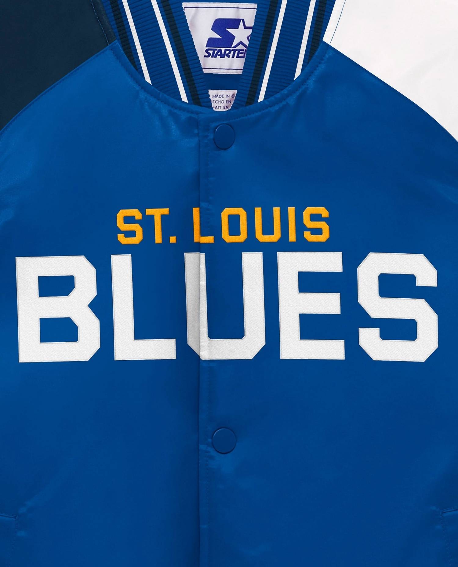 Starter - Youth St. Louis Blues Varsity Satin Full-snap Jacket