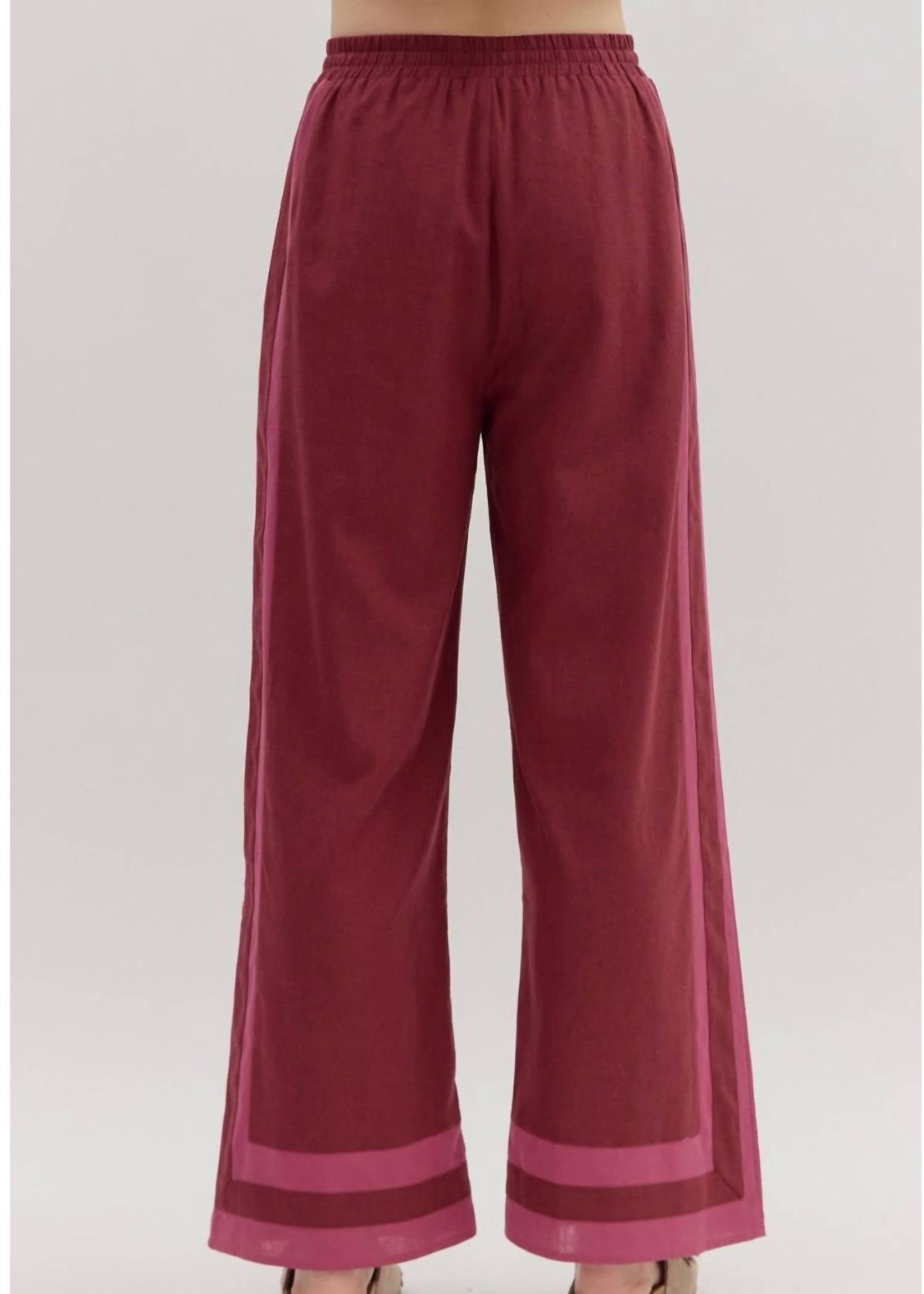 entro Nora Pull-on Pant in cranberry - women's pants - view 4