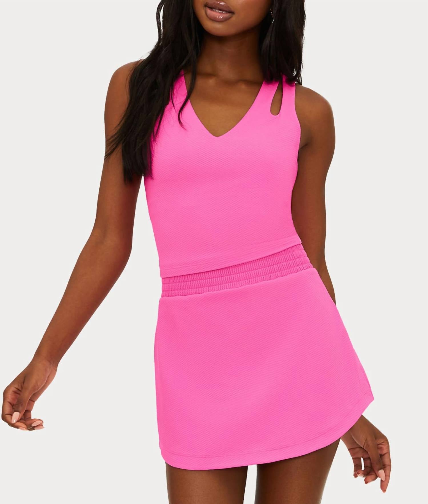 Beach Riot Evelina Active Tank in strawberry - women's tank top - alternate view