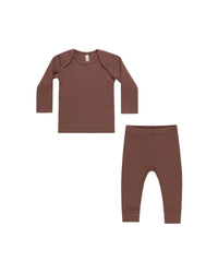 Quincy Mae - Baby Ribbed Tee & Legging Set