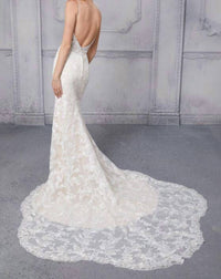 Morilee - Claudine Petal Train Scoop Neck Wedding Gown