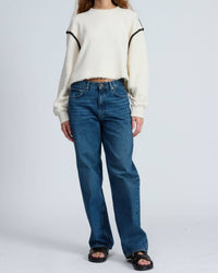 Rag & Bone - Vintage Terry Blanket Stitch Pullover Top