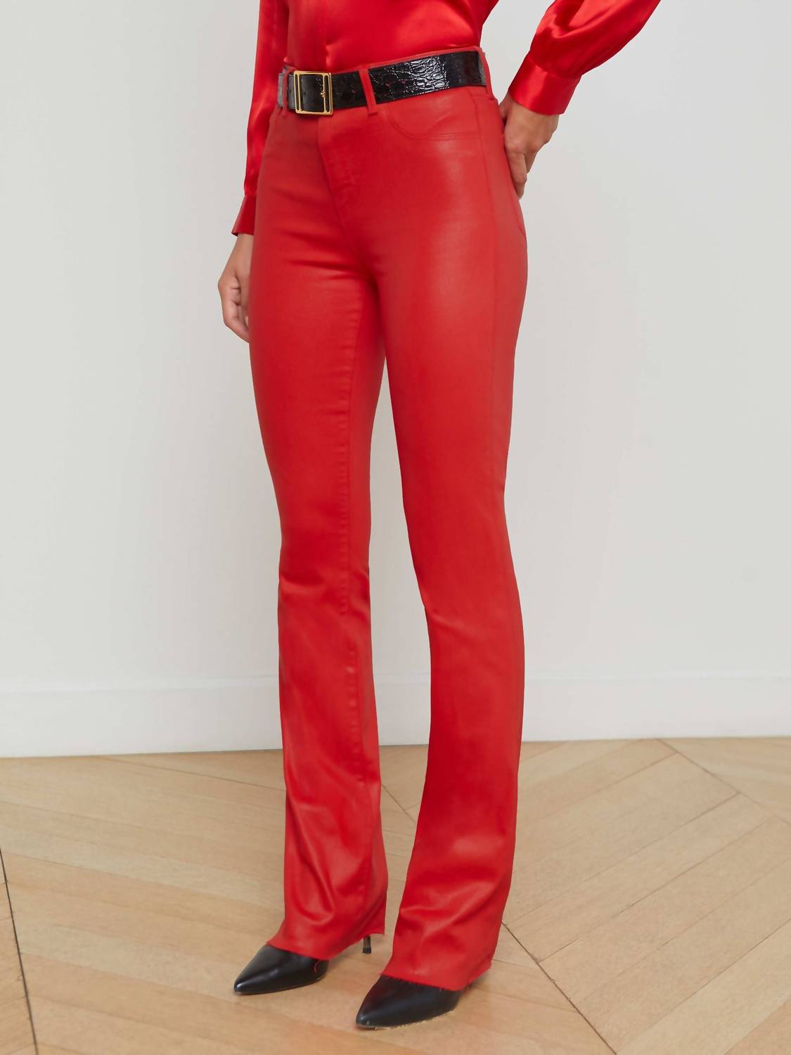 L'Agence - Ruth High Rise Straight Raw Hem Jean