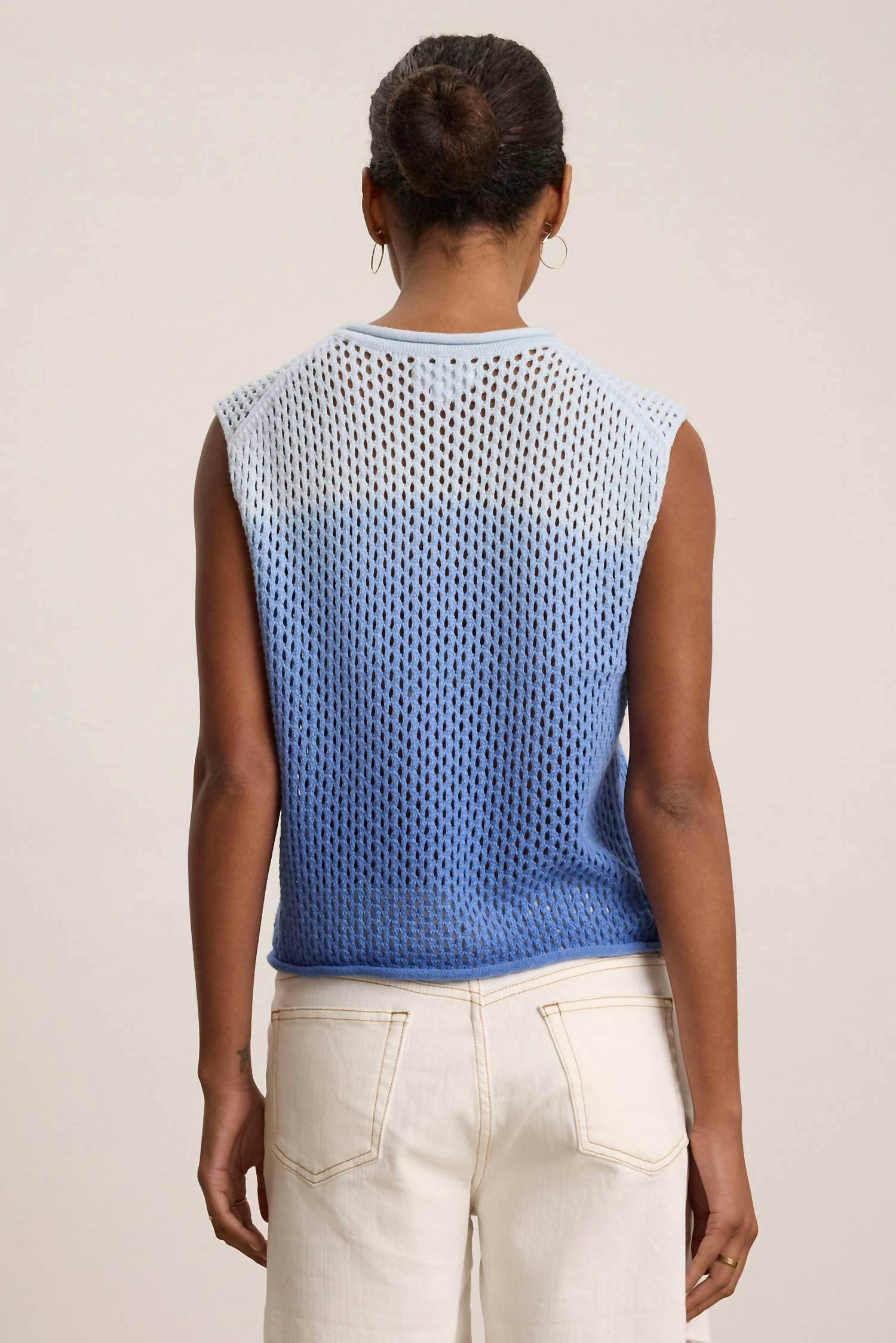 Velvet by Graham & Spencer Nina Mesh Tank Top in horizon - women's shirt - alternate view