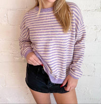 Olivaceous - Haley Stripe Knit Top