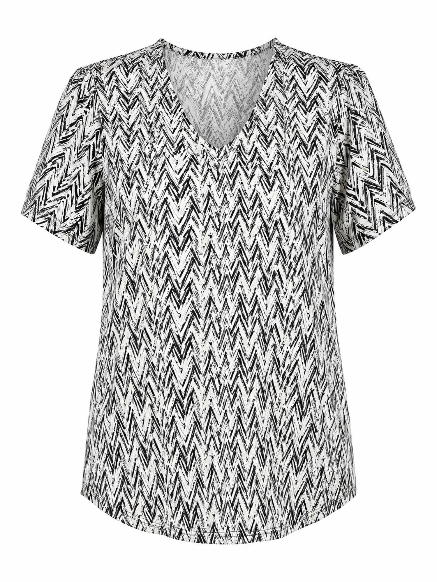 Lulu-B - Women's Upf 50+ V-neck Short Sleeve Top
