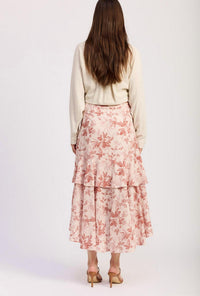 En Saison - Sedona Ruffle-hem Midi Skirt