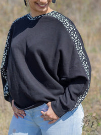 Glad You Exist Waffle Batwing Long Sleeve Top