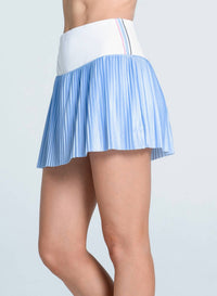 Lucky in Love Got The Blues Pleated Skort in love got the blues pleated skort in pwdr - women's shorts - alternate view