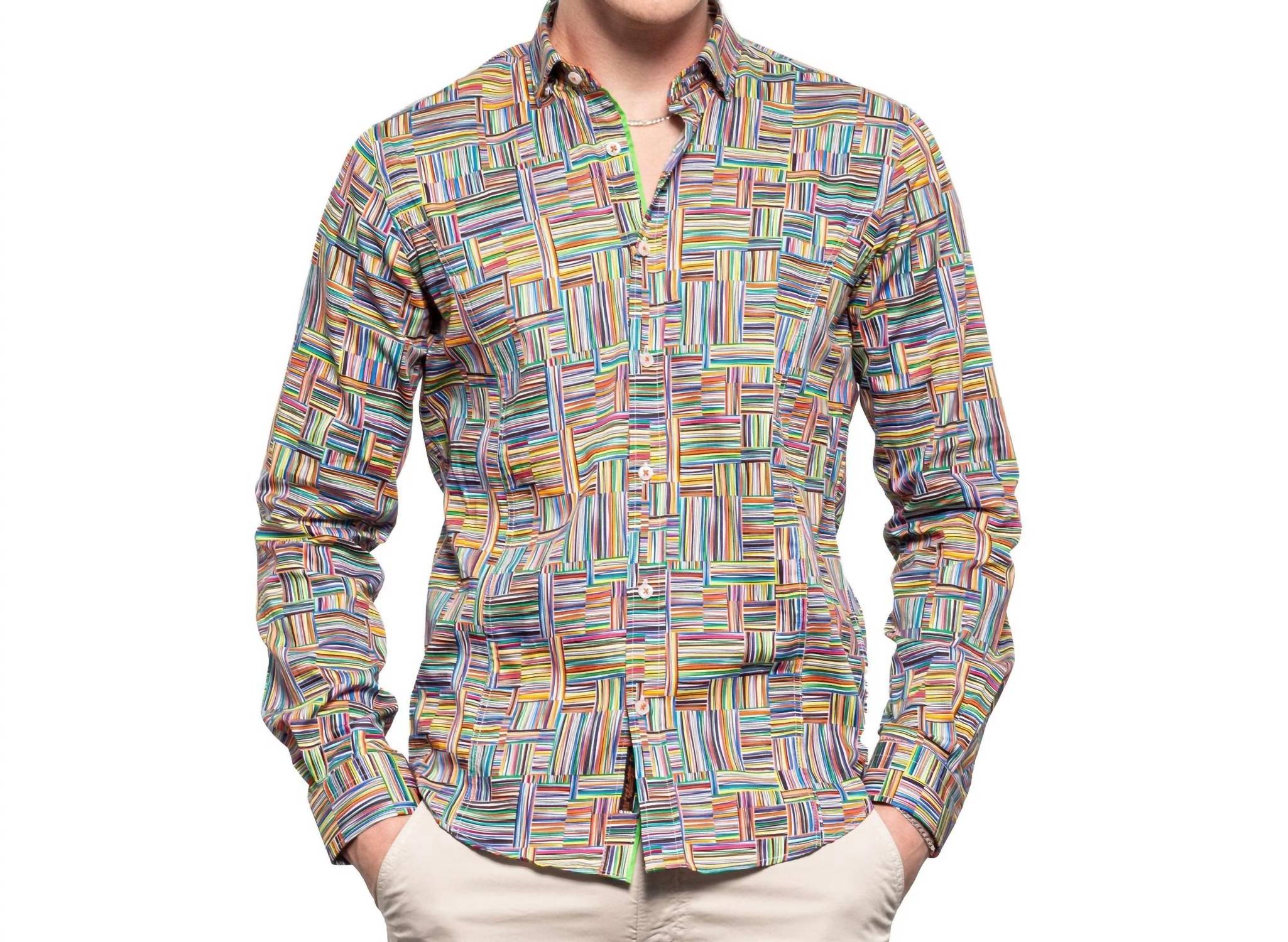 Eight X - Colored Pencil Button Down Shirt
