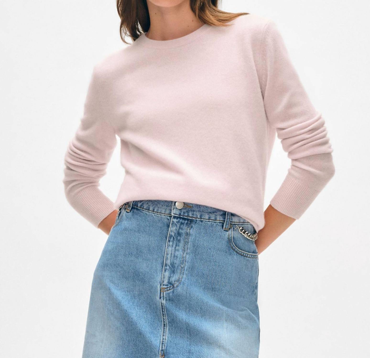 White + Warren - Cashmere Shrunken Crewneck Sweater