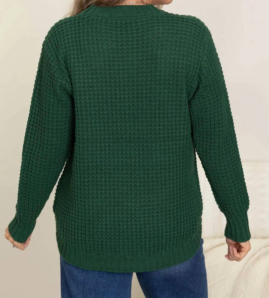 Zenana - Liane Waffle Knit Sweater