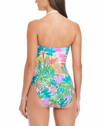 Bleu Rod Beattie - St Tropez Shirred Bandeau One Piece Swimsuit