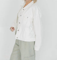 Mikarose Gemma Denim Jacket in white - women's jacket - view 4