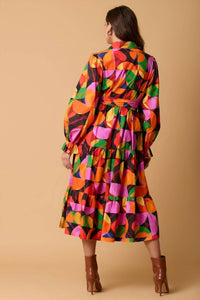 Fantastic Fawn - Geometric Print Dress