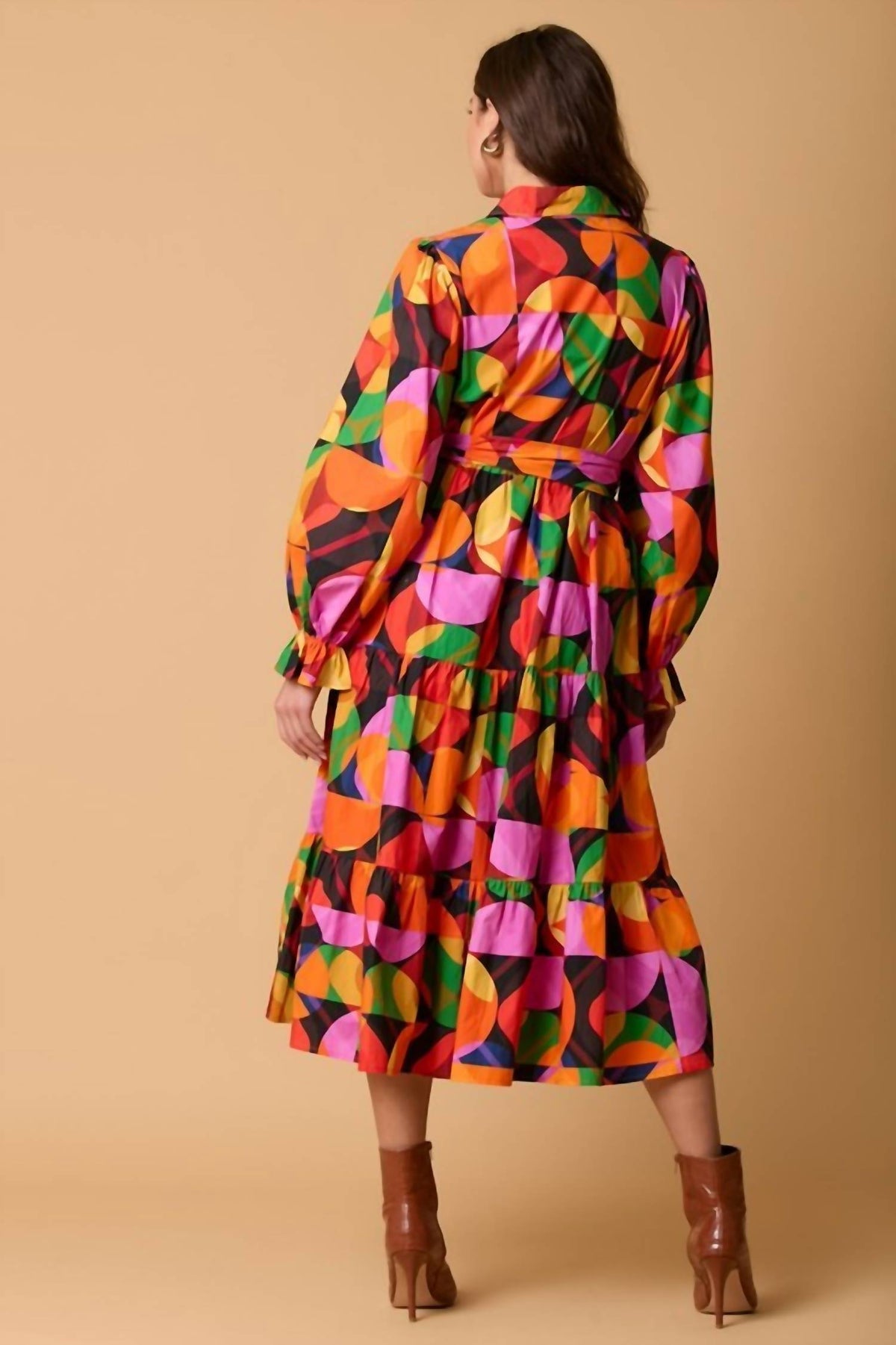 Fantastic Fawn - Geometric Print Dress