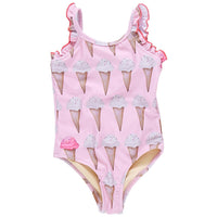 PINK CHICKEN Claire Swimsuit in neapolitan ice cream - kids' item - alternate view