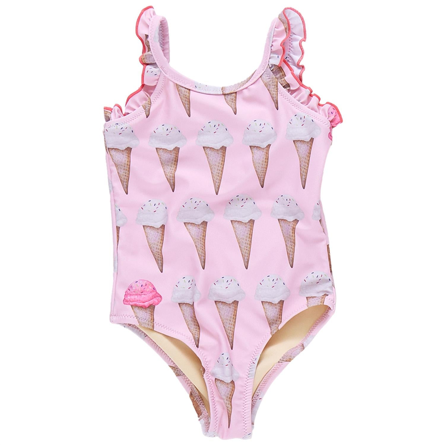 PINK CHICKEN Claire Swimsuit in neapolitan ice cream - kids' item - alternate view
