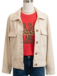 Umgee - Women's Collared Button Down Jacket