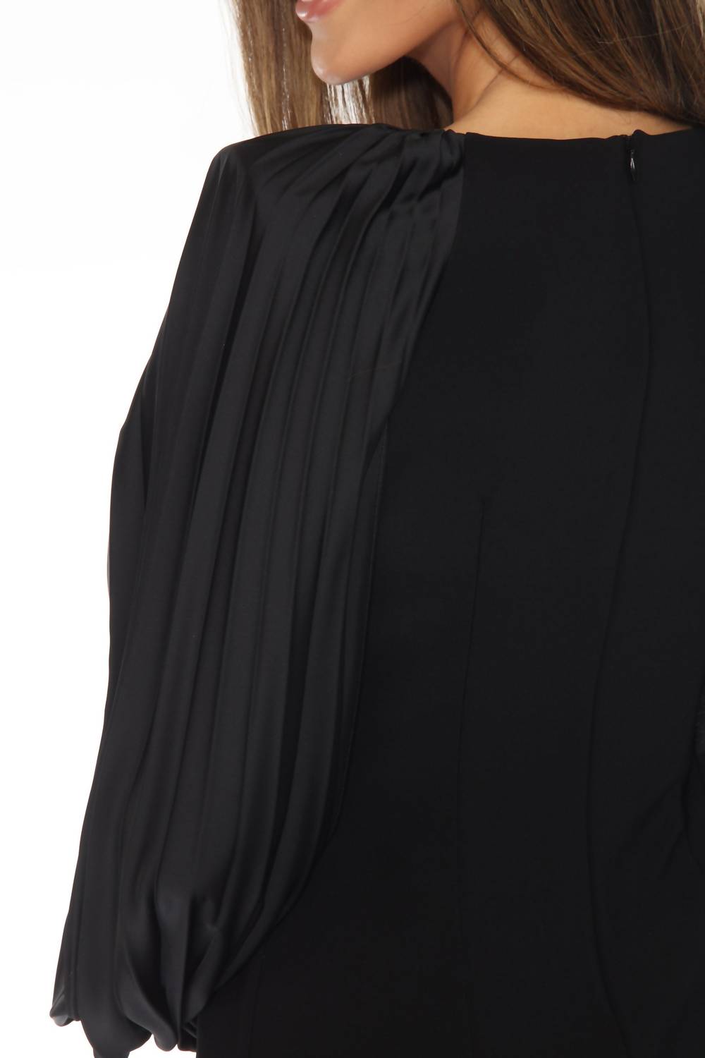 Joseph Ribkoff - Pleated Balloon Sleeve Sheath Dress