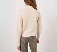 Repeat Cashmere - Wool Sweater With Ribbed Stand Collar