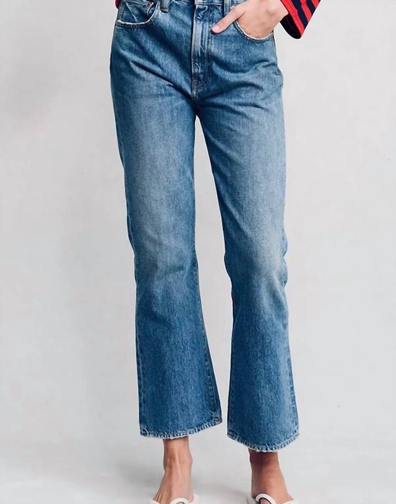 DENIMIST Jaclyn Slim Kick Jean in rehan blue - women's jeans - alternate view