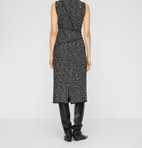 Lafayette 148 Bouclé Tweed Sheath Dress With Fringed Seam in black multi - women's dress - detail view