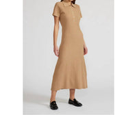 LUCY PARIS Arden Polo Dress in beige - women's dress - detail view