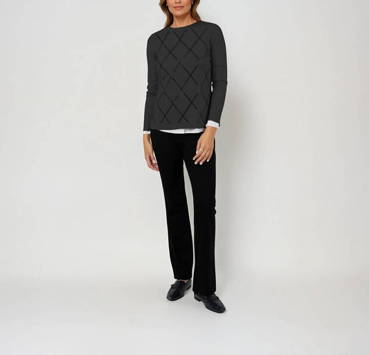 J'Envie/Eli - Mayfair Argyle Long Sleeve Sweater