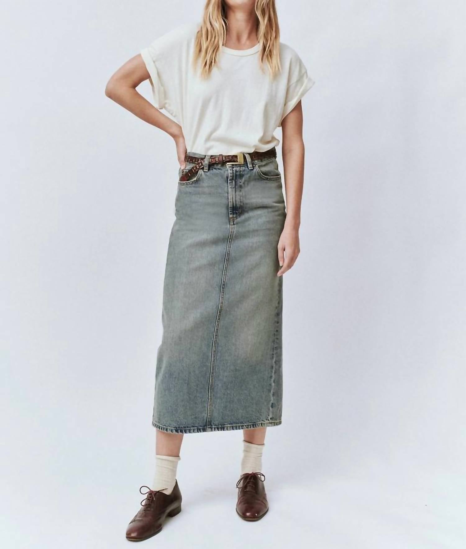 The Great. - Column Midi Skirt