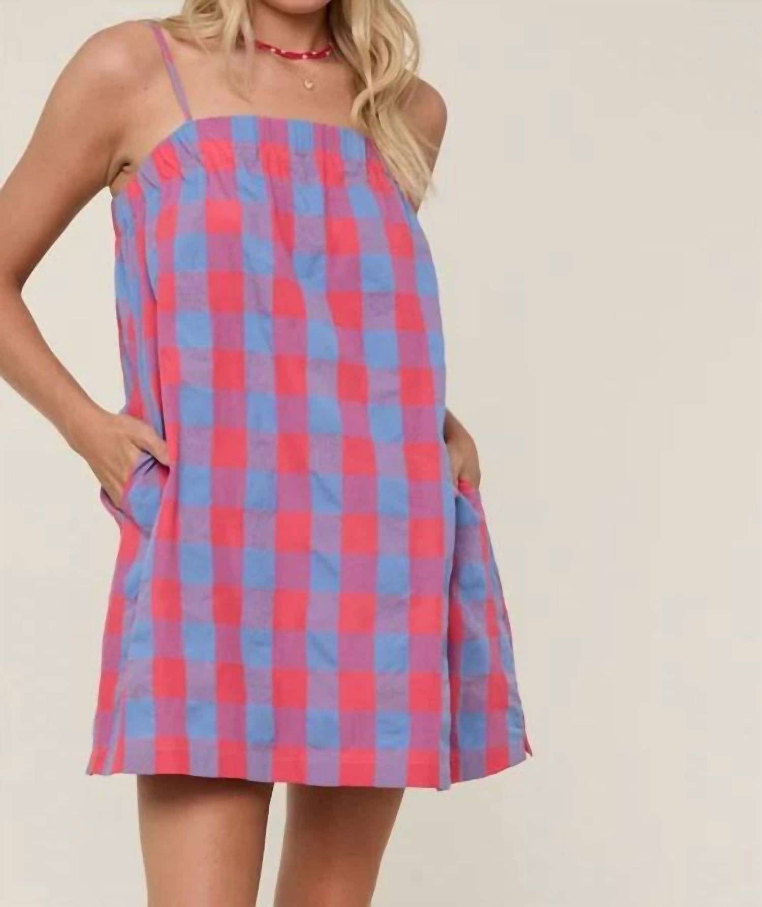 Wishlist - Flirty Check Mini Dress