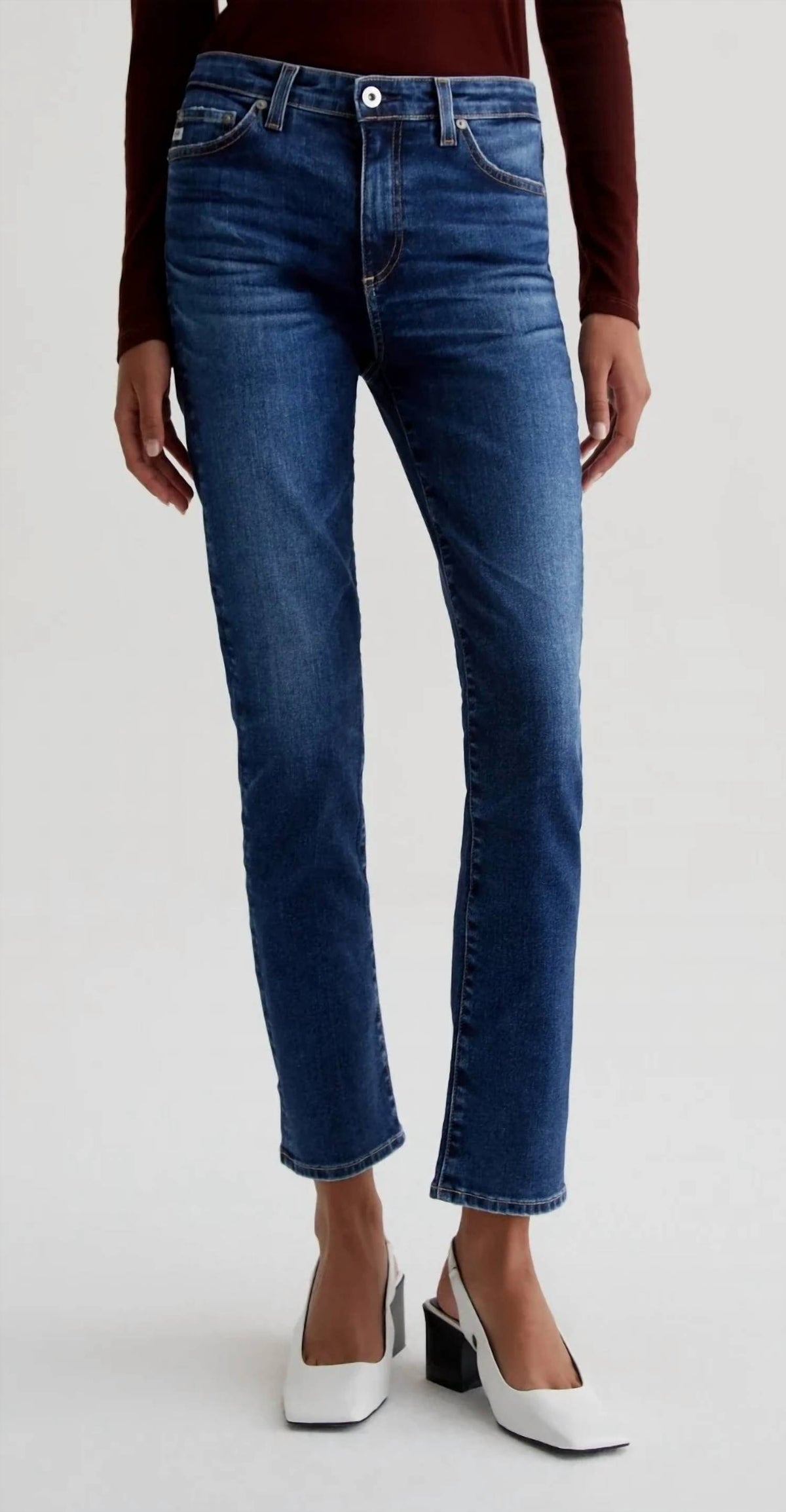 Ag Jeans - Mari High-rise Slim Straight Leg Jeans