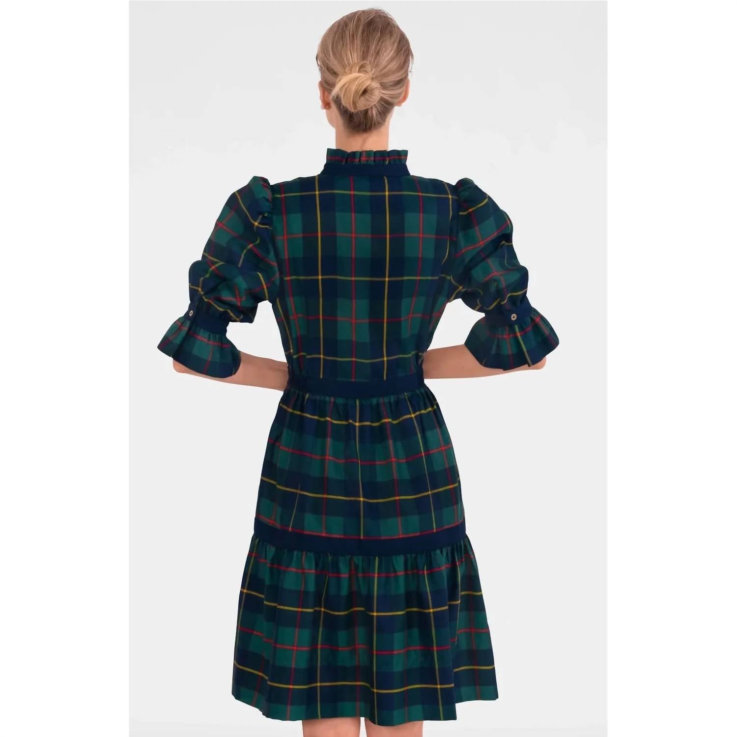 Gretchen Scott - Blair Plaid Teardroptiered Dress