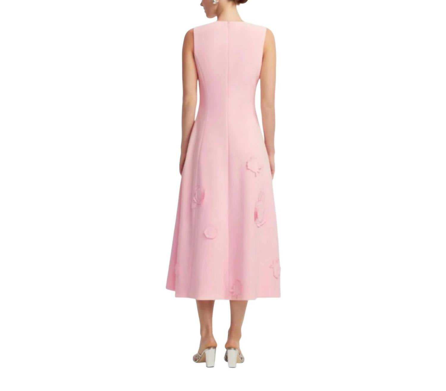 Leo Lin - Cleo Appliqué Sleeveless Midi Dress