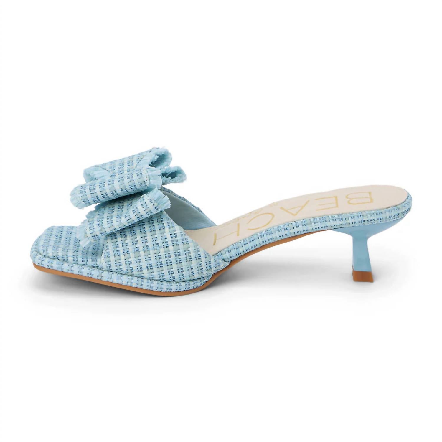 Beach by Matisse Women's Penelope Square Toe Kitten Heel Pumps in powder blue - women's sandal - view 5