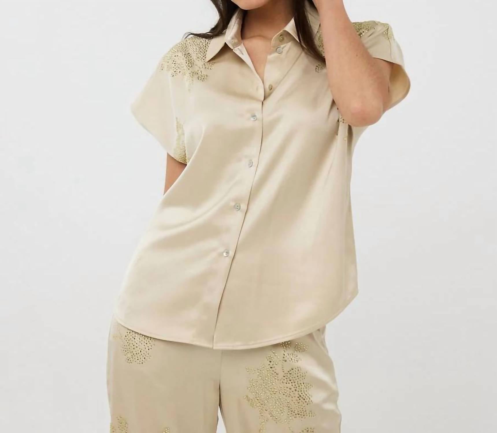 Esqualo - Signe Sequins Batwing Blouse