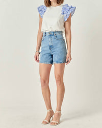 2.7 August Apparel - Chloe Ruffle Top